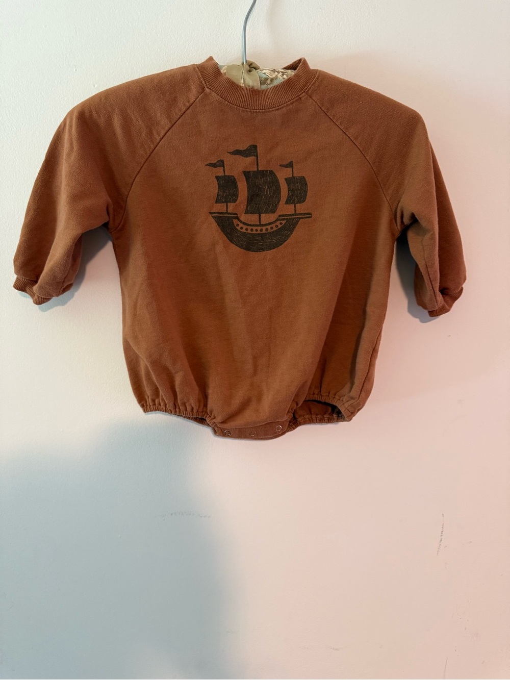 Rylee + Cru Rust Brown Ship Graphic Pullover